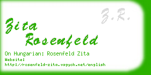 zita rosenfeld business card